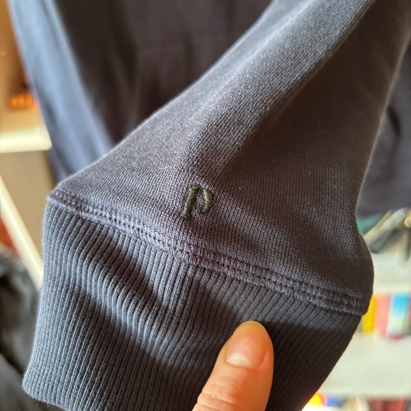 Pact Navy Blue Hooded Sweatshirt With Kangaroo Pocket Size Small Unisex - Picture 3 of 7